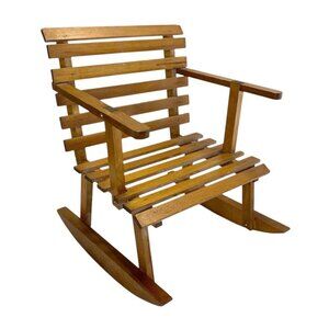 Wooden Doll Bear 13" Rocking Chair Furniture Country Farmhouse Nursery Decor